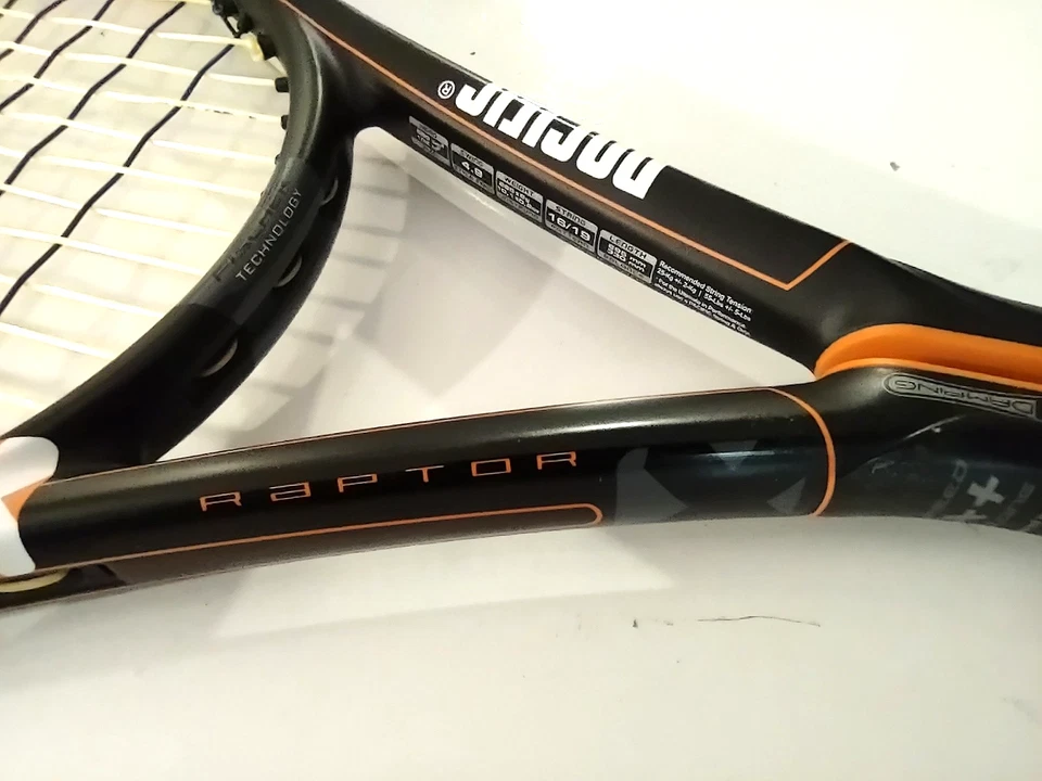 Raqueta de tenis profesional Pacific Raptor Basalt X 102" sq 285 g 4-1/2" agarre cinta gamma Foto 4 de 4