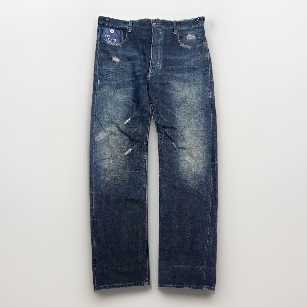 G-STAR RAW ESSENTIAL SUSPENDER HANK FAIRWAY LOOSE GRUNGE WASH W31 L30 thumbnail 2