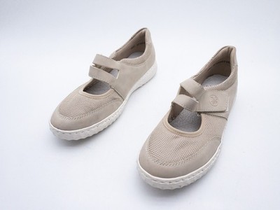 rieker Damen Slipper Laofer Halbschuh Schlupfschuh beige Gr 40 EU Art 36160-56