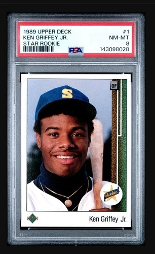 Ken Griffey Jr 1989 Upper Deck #1 Star Rookie RC PSA 8 Near Mint-Mint Iconic!