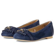 Janie and Jack Bridle 100047071 Toddler US 9M Blue Suede Bit Ballet Flat JZZ1194