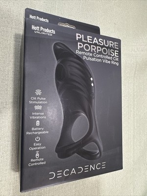 Decadence Pleasure Porpoise Silicone Remote Pulsating Vibe Ring