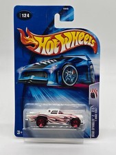 2004 Hot Wheels 124 Star Spangled 2 2/5 T-BIRD 1957 White w/Red 5 Spoke Wheels