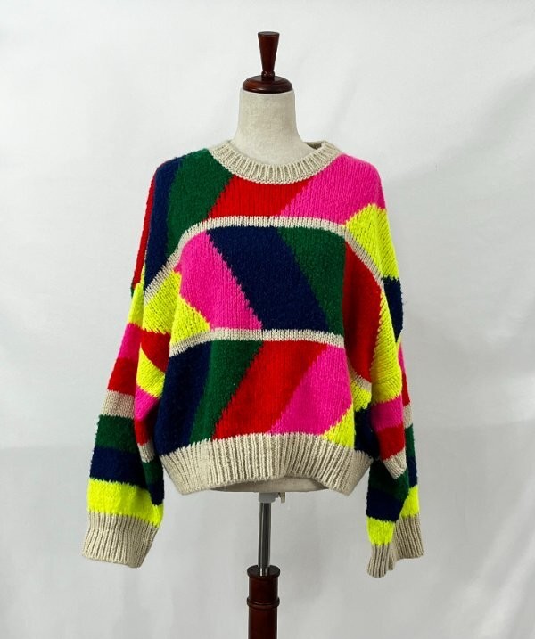 ESSENTIEL ANTWERP Sz M Medium Gradation Jacquard Knit Pullover Sweater NWT image 8
