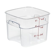 Cambro 6SFSPROCW135 CamSquare Fresh Pro 6 Qt Polycarbonate Food Container