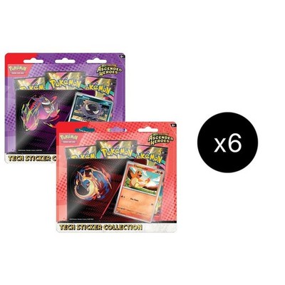PPOKEMON MEGA EVOLUTION: ASCENDED HEROES TECH STICKER COLLECTION 12-BLISTER CASE