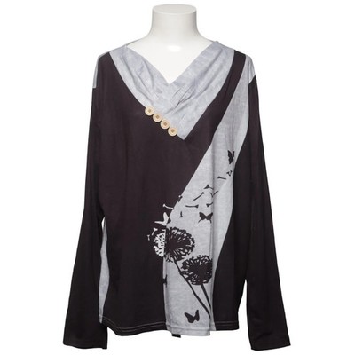 OC Order Plus, Langarmshirt, Größe: 5XL, Schwarz/Grau, Elasthan/Polyester #LFR