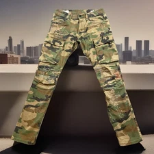 Smoke Rise Camo Pants Men 30x32 Slim Skinny Jeans Zipper Detail Cotton Blend