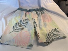 HURLEY Boys Kids M 10/12 Years Tropical Leaf Print Board Shorts Swim Trunks