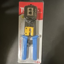 AUCAS RJ45 Pass Through Crimping Tool Kit Cat5 Cat6 Wire Stripper Cutter