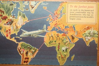 AK Airliner Postcard Flugzeug SAS DC 4 airline issue