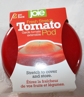 Joie Silicone Fresh Stretch Tomato Pod REUSABLE  Set Of 2 Red color NEW Stretch