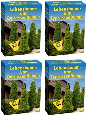 GPI Lebensbaum- und Zypressendünger 10kg 4x 2,5kg Lebensbaum Thuja Tannendünger
