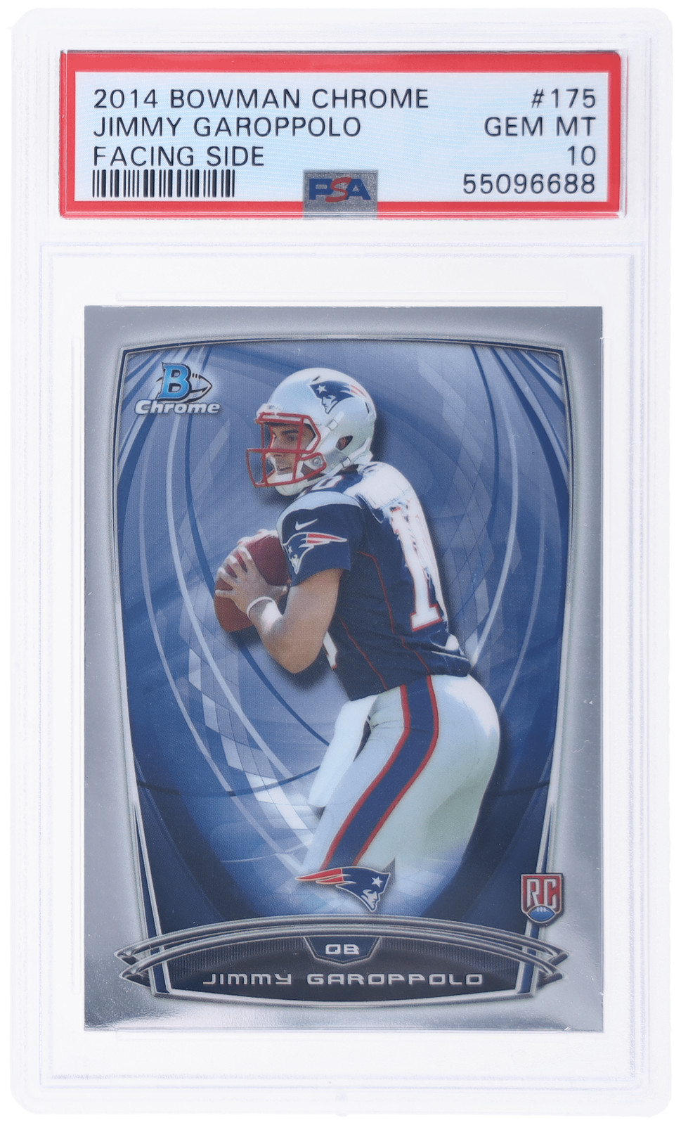 Jimmy Garoppolo Bowman Chrome #175 Facing Side