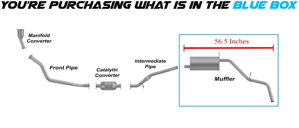 Silenciador de escape compatible con: Nissan Frontier Xterra 2001-2004 2,4 L Foto 2 de 4