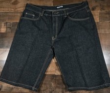 Vintage Mecca Baggy Jean Shorts Jorts Mens 40 Black Denim Y2K Grunge Skater 2000