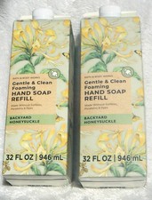 2 x New Bath Body Works BACKYARD HONEYSUCKLE Foaming HAND SOAP REFILL 32 OZ.