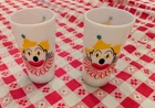 vintage 1950s Hazel Atlas milk glass tumblers - set of 2