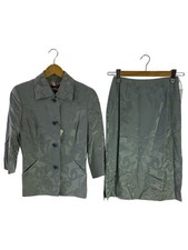 VALENTINO Three Quarter Length Side Slit Set Up 9 Rayon BLU Allover Pattern