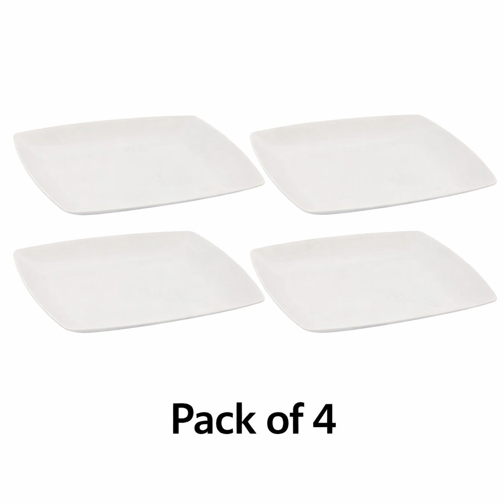 Trespass - Delph Melamine Plates - 4 Pack - Pale Grey - BPA Free