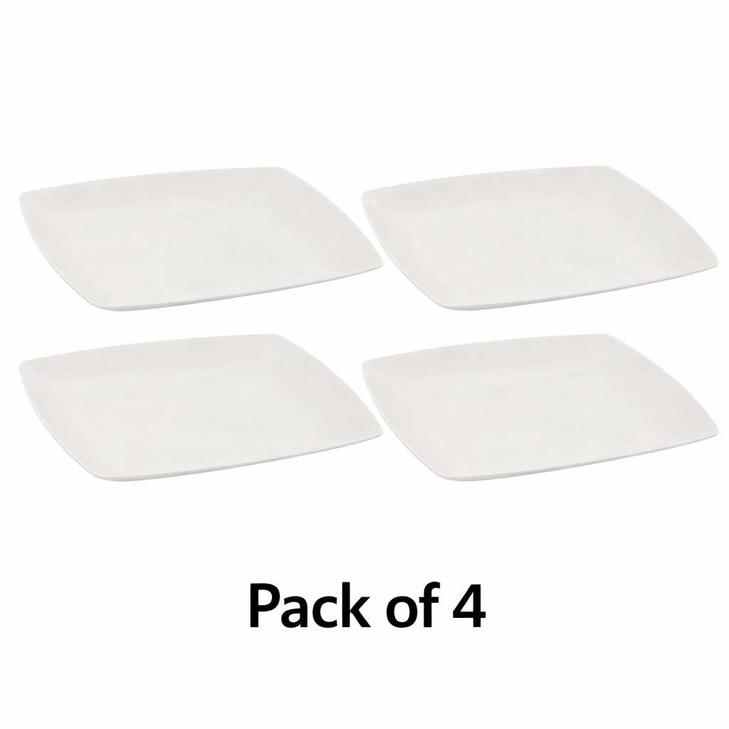 Trespass - Delph Melamine Plates - 4 Pack - Pale Grey - BPA Free