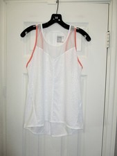 Lucky in Love M 8-10 Tank Orange White Medium Pickleball Tennis Golf