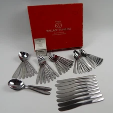 Wallace PINEHURST Pinecone Stainless Flatware Set 8 Settings* 51pc NEW OLD STOCK