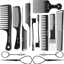 11 Piece Comb Set Curly Hair Detangling Styling Edge Control Hair Tools New