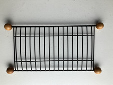 Vintage CD Games Storage Desktop Rack Black Metal Retro Table Shelf Robust Slim