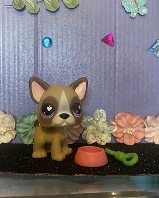 Littlest Pet Shop German Shepherd Puppy Dog 256 Heart Eyes Series 4