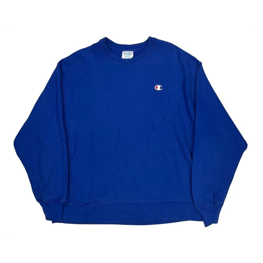 Reverse Weave Champion Sweatshirt - 2XL Blue Cotton