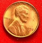 1950-S Lincoln Wheat Cent Penny GEM RD BU From an Original Bank Roll