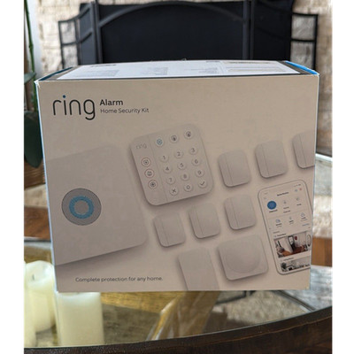 Ring Alarm Home Security Kit 10-Piece Wi-Fi Alexa Battery Backup Indoor White