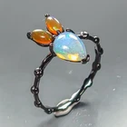 Handmade Natural Opal Ring 925 Sterling Silver Size 8 /R474127