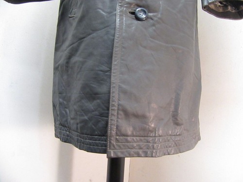 CHAQUETA GABARDINA DE CUERO VINTAGE AÑOS 60 TALLA UKL, EXCELENTE CALIDAD ALEMANA - Imagen 4 de 19