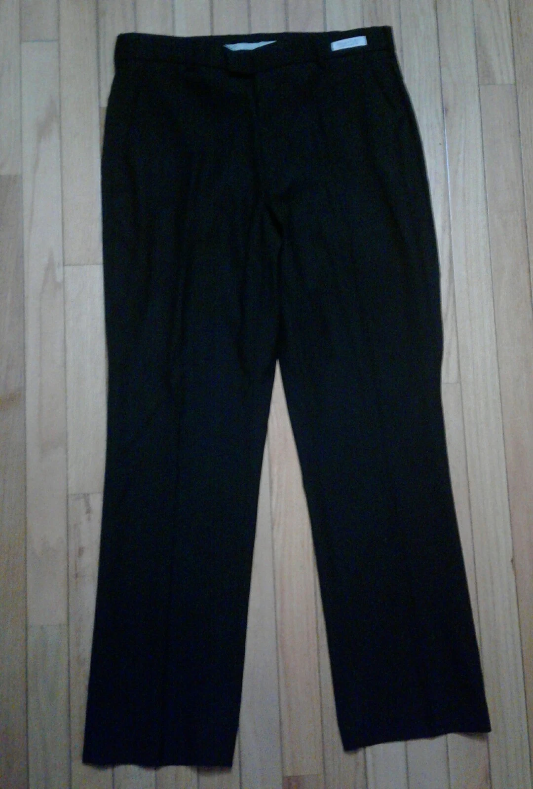 MENS STRAIGHT LEG BLACK DRESS PANTS COMFORT WAIST-SIZES- 32/30