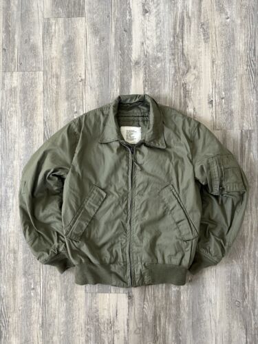 Vintage 80s Military Tanker CVC Jacket Sz S VTG RARE FLIGHT BOMBER - 第 1/9 張圖片