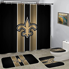 New Orleans Saints ver5 Sport Waterproof Shower Curtain Sets.