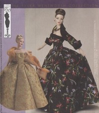 McCalls 3702 Tyler Wentworth doll clothing pattern uncut gown shrug shawl FF