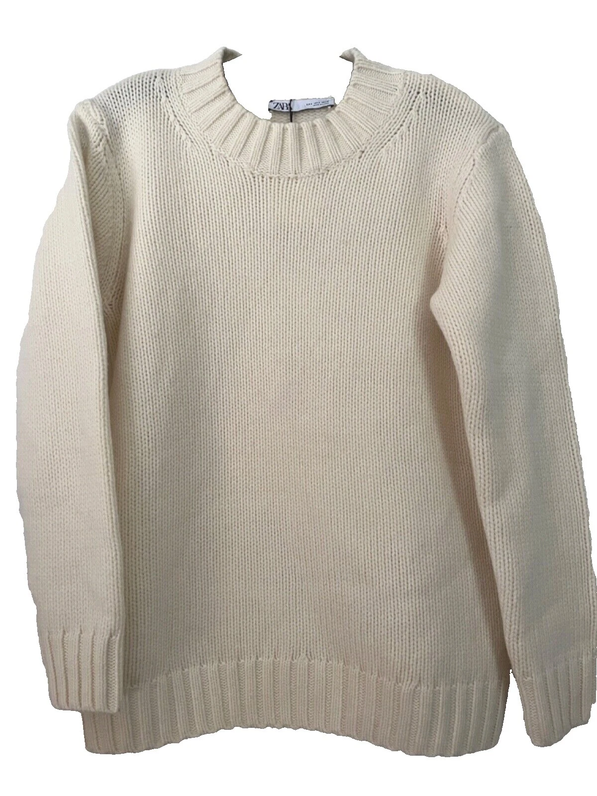 Suéteres para mujer Zara blanco sólido