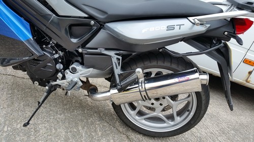 BMW F800ST (2006-2010) Stainless Tri oval single outlet Road Legal Exhaust - Picture 4 of 6