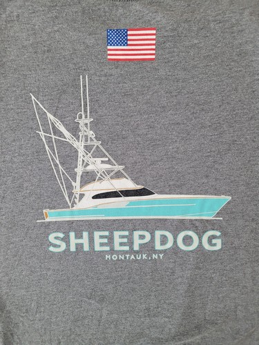 Sheepdog Montauk New York Graphic Tee Gray Youth Size S - Picture 2 of 6