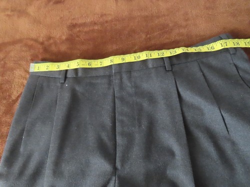 Ralph Lauren Wool Pants Purple Label 36 (36x26.5) Gray Pleated Cuffed Italy - Picture 8 of 12