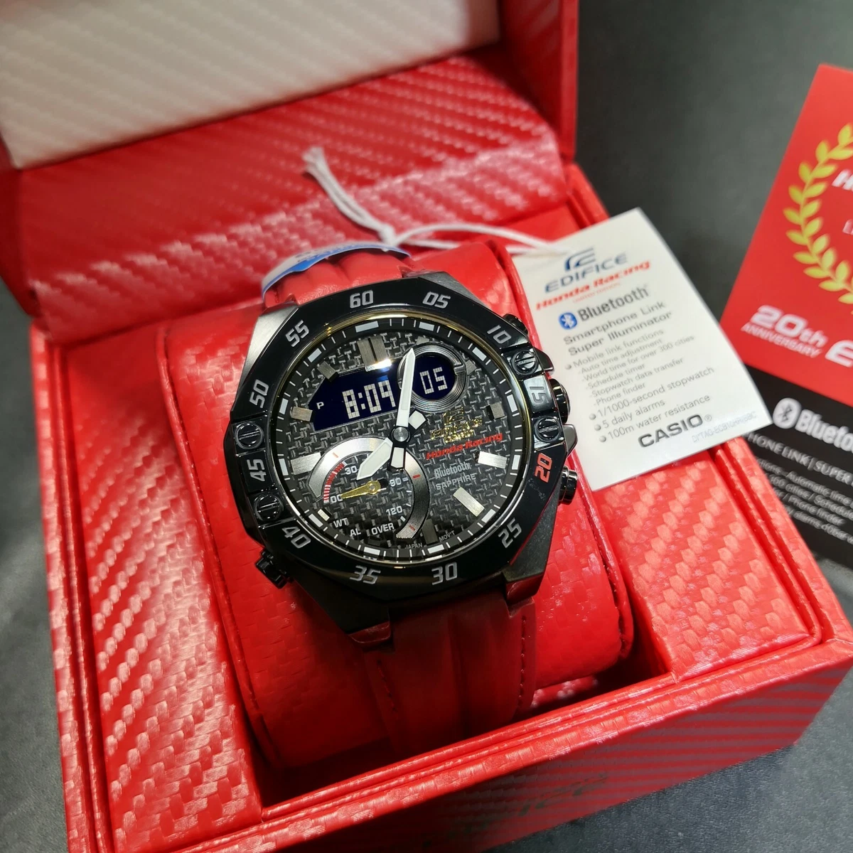 Casio Edifice x Honda Racing Limited Edition Bluetooth Mobile Watch  ECB-10HR-1A