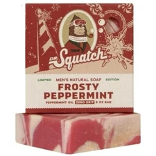 Dr Squatch Frosty Peppermint Winter Limited Edition All Natural Bar Soap 5oz