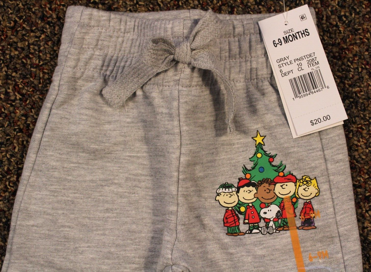 Peanuts & Charlie Brown Sweatpants Toddler Boys 6-9M Gray NEW | eBay