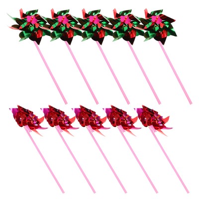  10 Pcs Kids Toy Plastic Windmill Kleines Windmühlenspielzeug Baby Kind Windrad