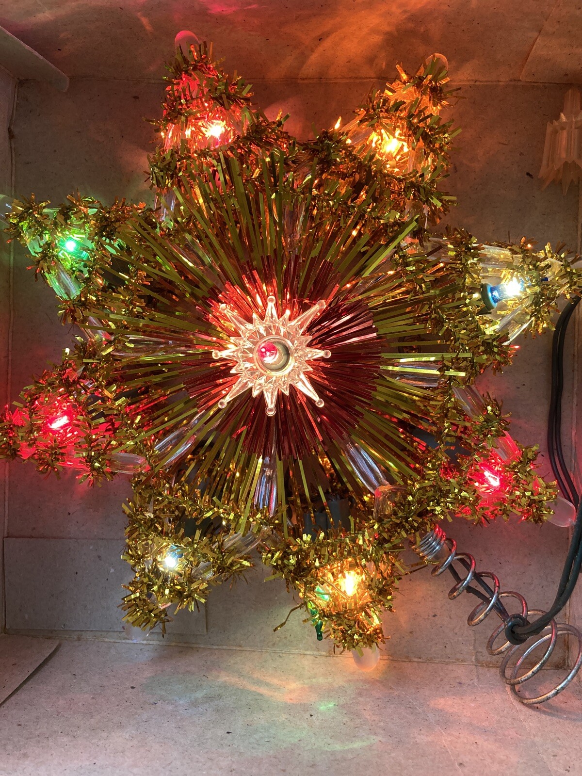 Dew Light Wrapped Star Led Christmas Tree Topper Gold Wondershop For Sale Online Ebay