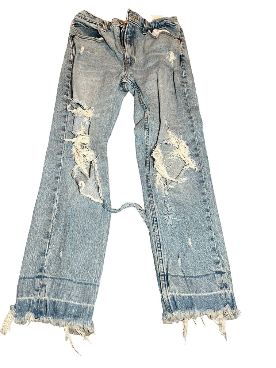 Abercrombie Y2K High Rise Mom Jeans Size 26/2S Womans Distressed