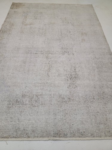 Antique Oriental Hand-Knotted Wool Area Rug Distressed Gray 6'5" x 9'5"